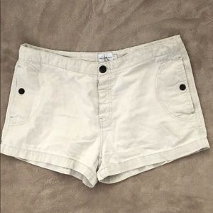 Calvin Klein White Jean Shorts